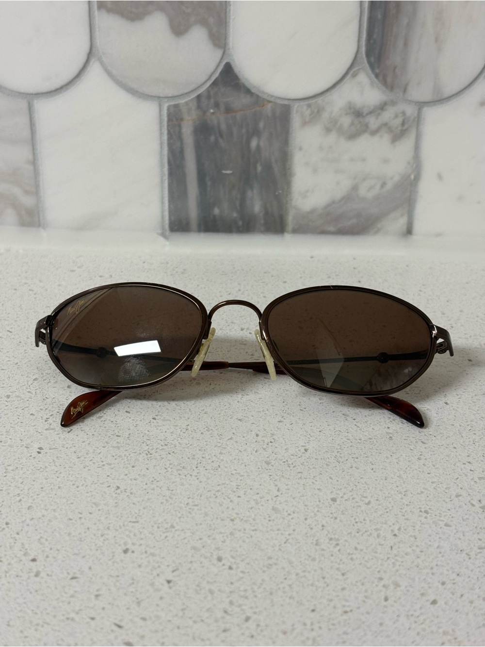 Vintage Maui Jim Kauai MJ-305-23 Gloss Copper Flexon Titanium Sunglasses Japan